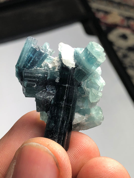 54 carat natural indicolite tourmaline bunch origin Afghanistan