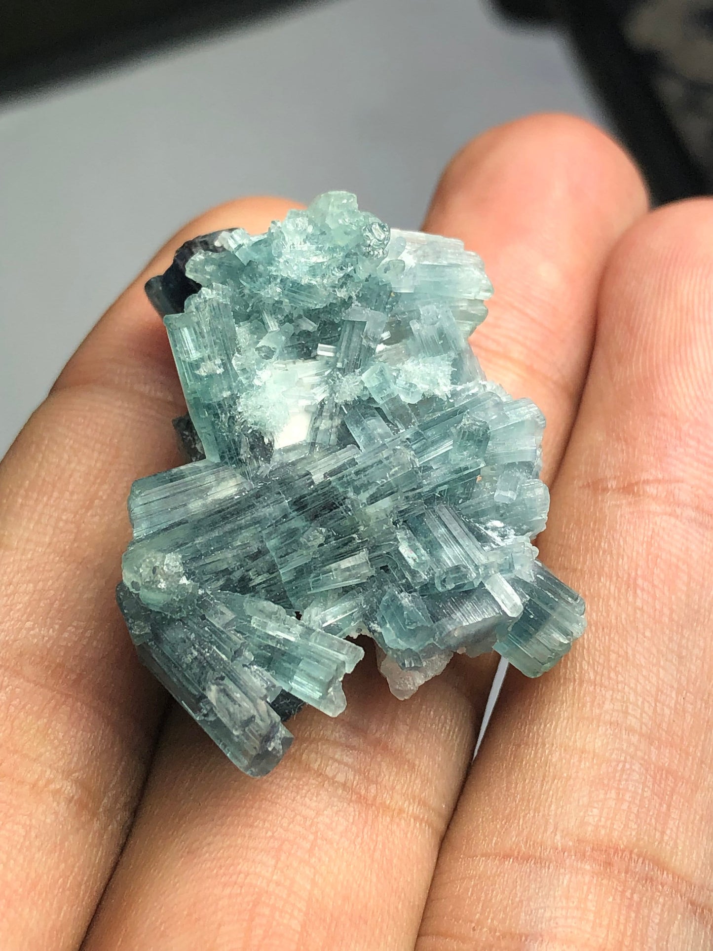 54 carat natural indicolite tourmaline bunch origin Afghanistan