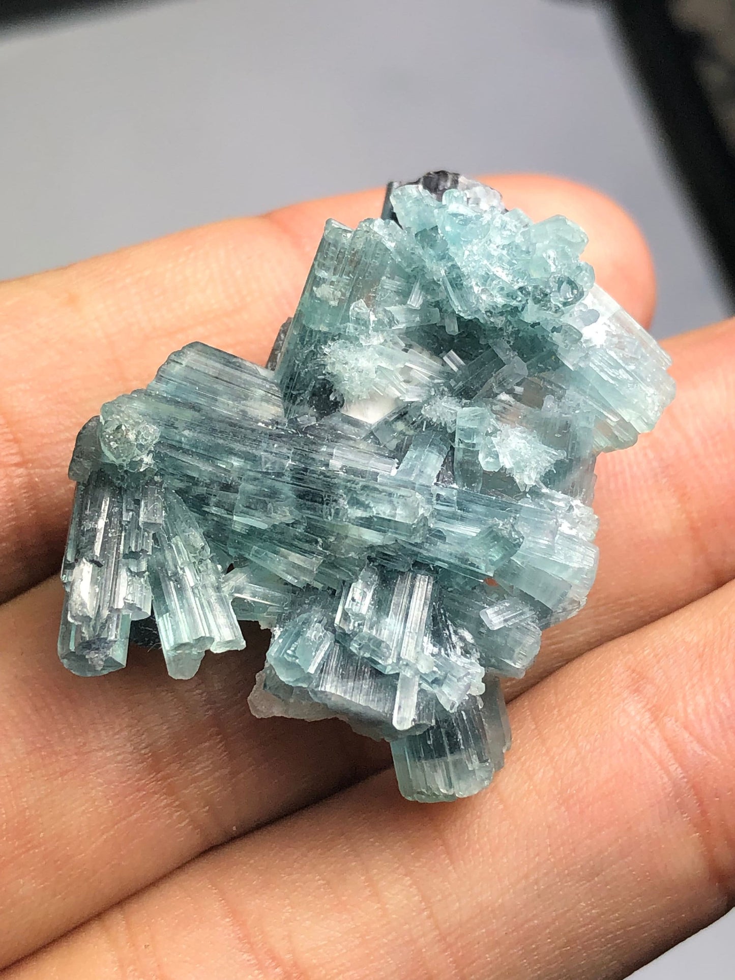 54 carat natural indicolite tourmaline bunch origin Afghanistan