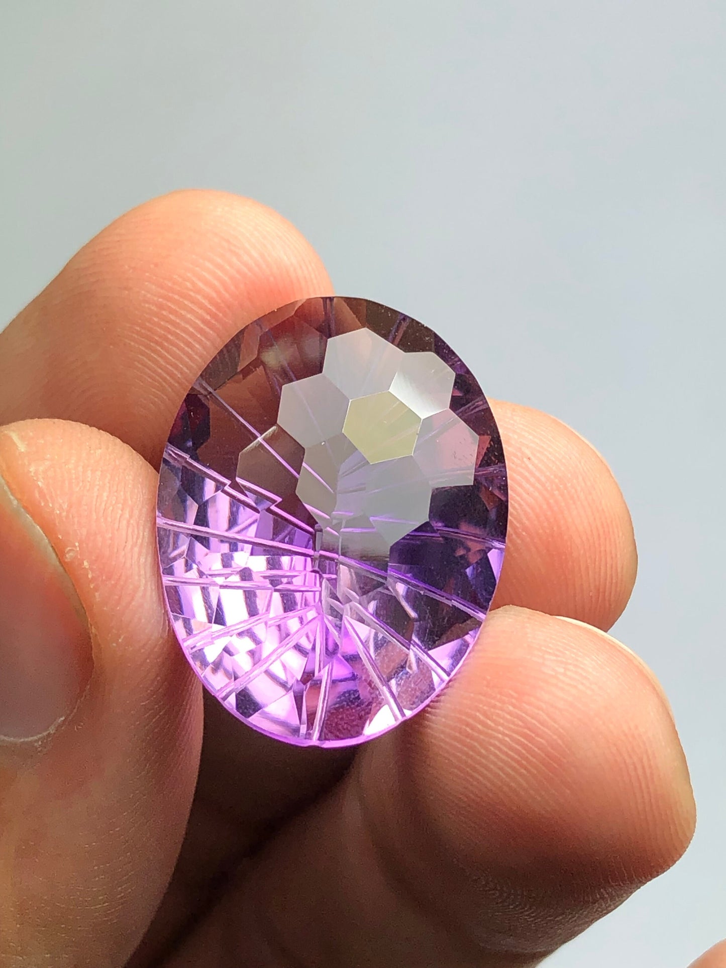 Natural amethyst 24.50 carat oval shape fancy cut