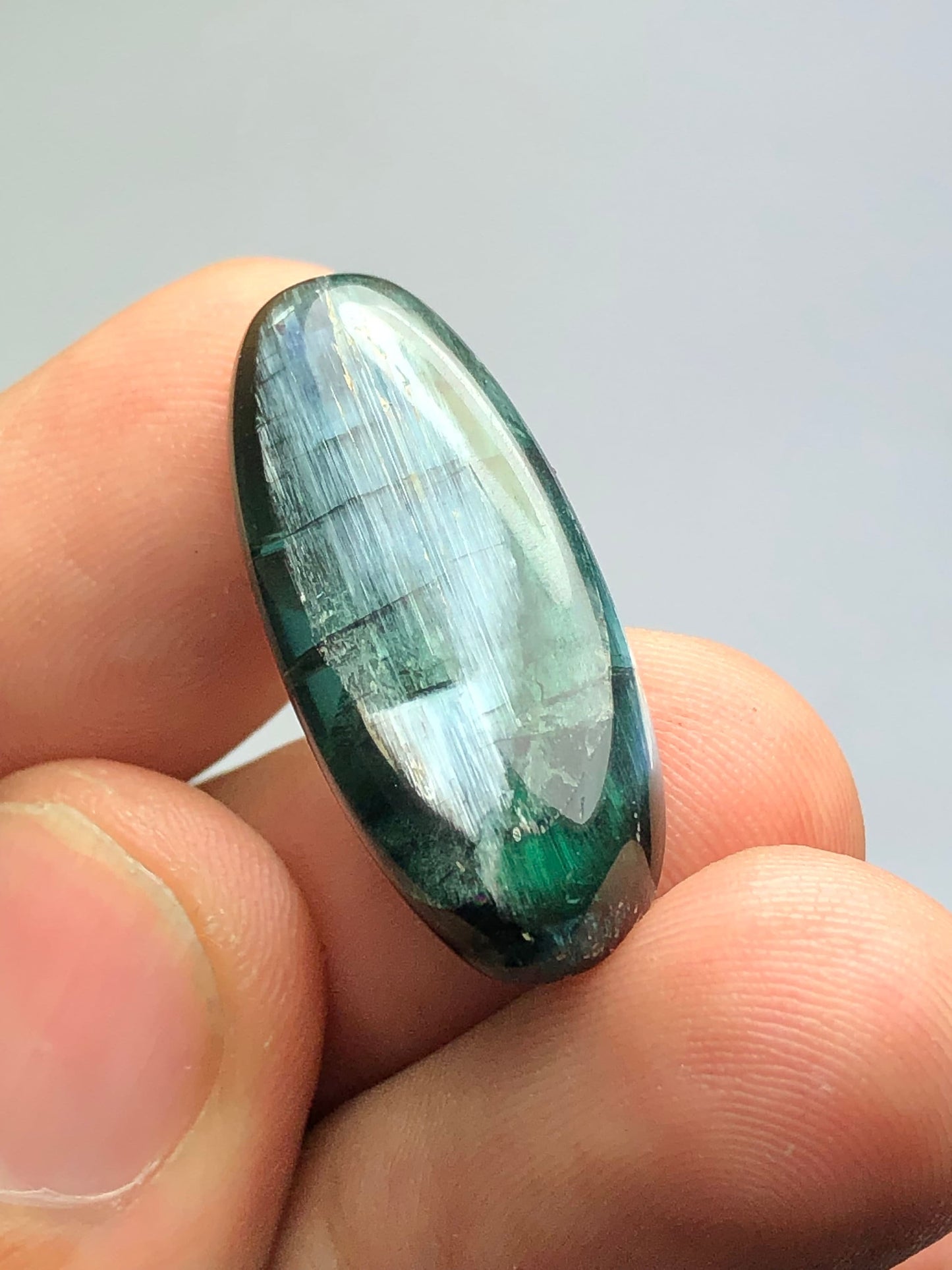 Natural tourmaline cats eye 18.30 carat origin Afghanistan