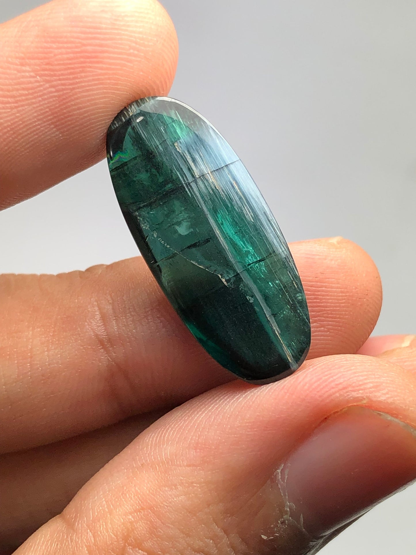 Natural tourmaline cats eye 18.30 carat origin Afghanistan