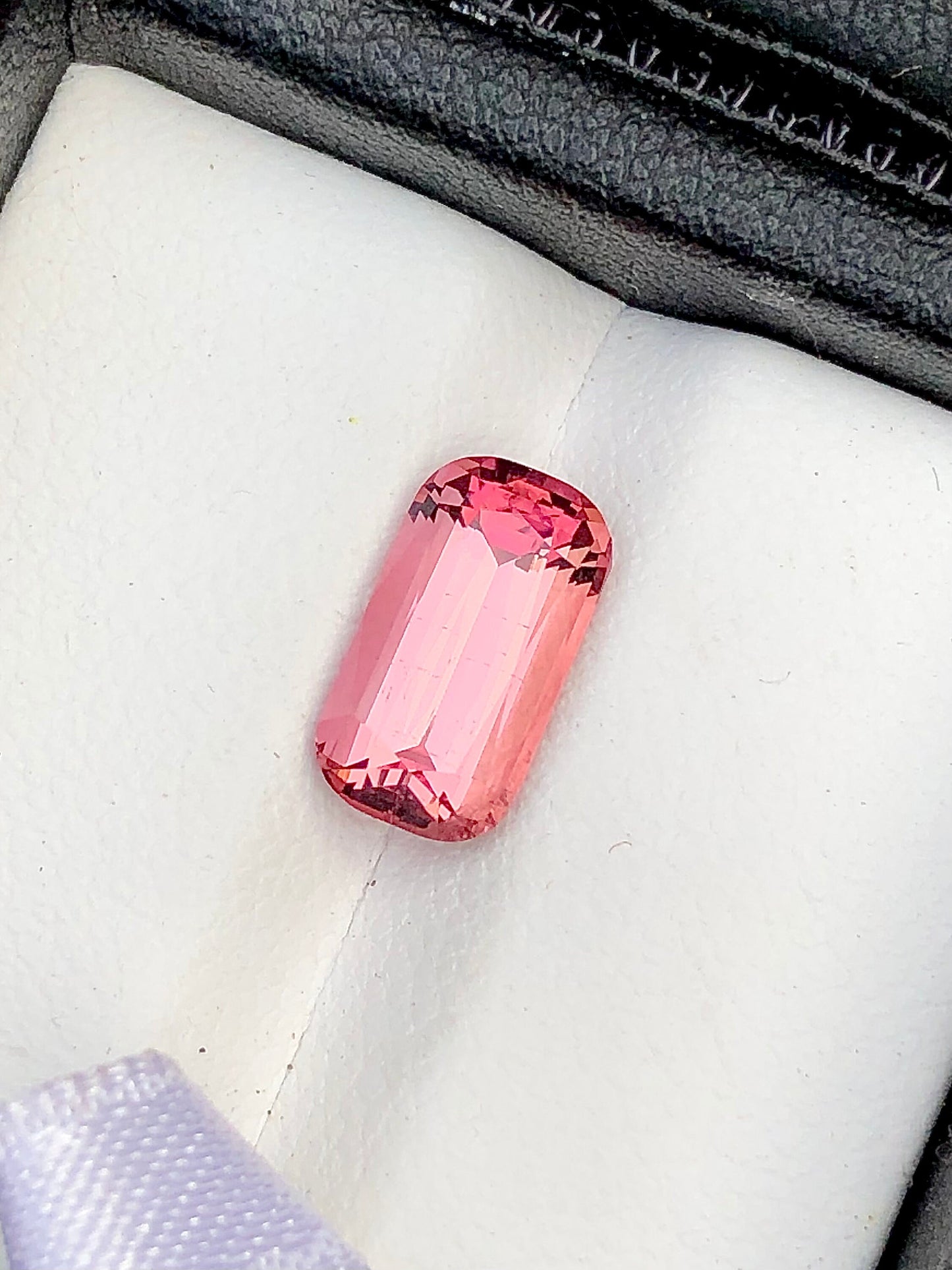 Pink tourmaline cushion cut 2.20 carats origin Afghanistan