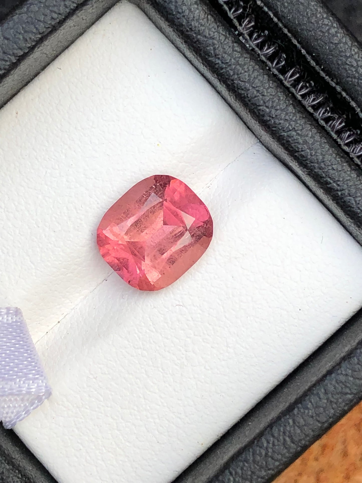 Pink tourmaline cushion cut 2.80 carat natural