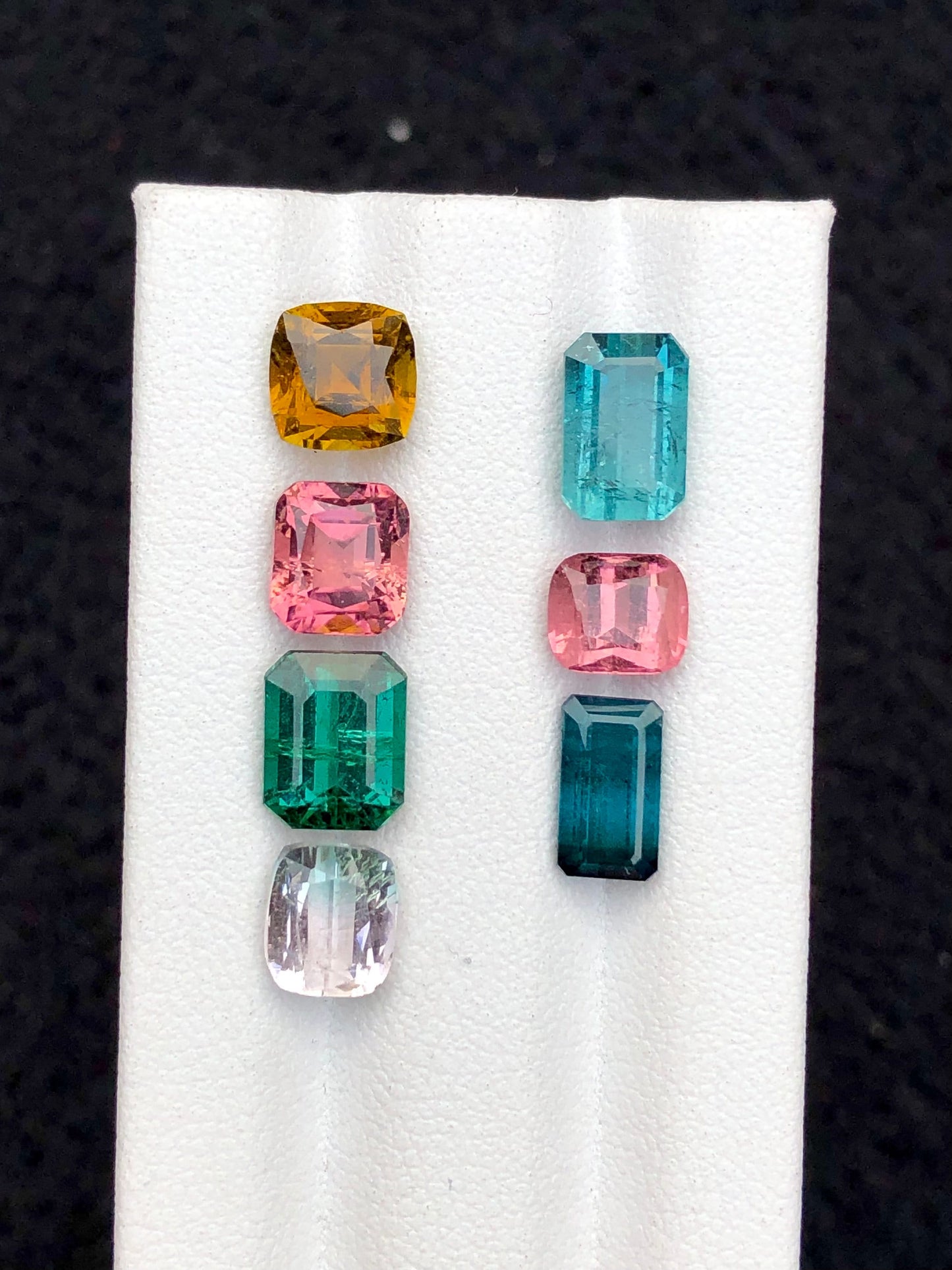 Multi colours tourmalines origin Afghanistan natural 13.10 carats