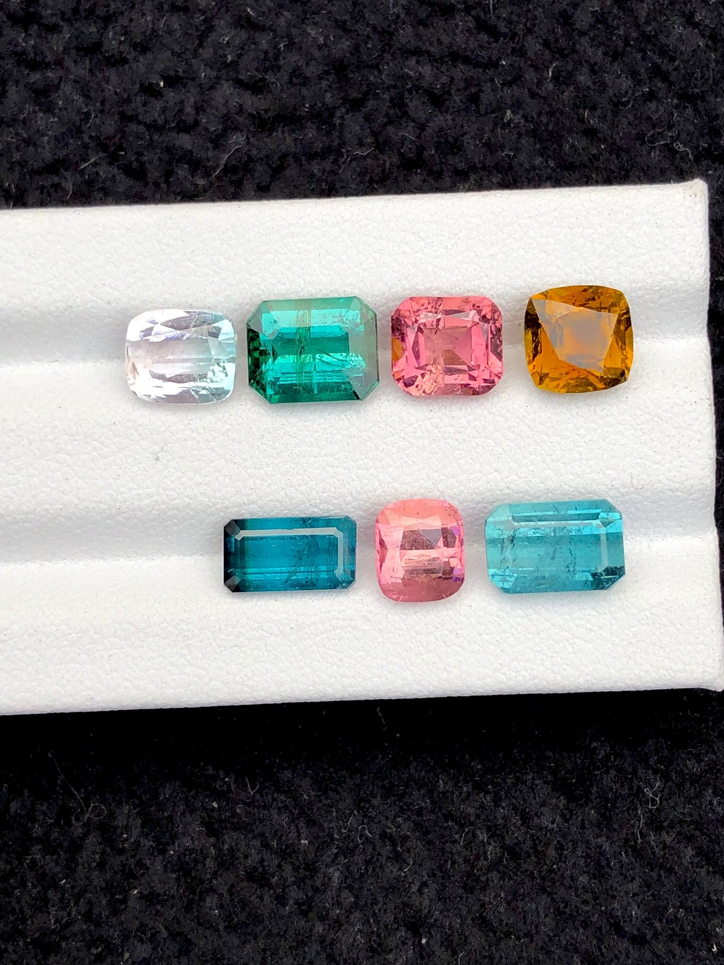 Multi colours tourmalines origin Afghanistan natural 13.10 carats