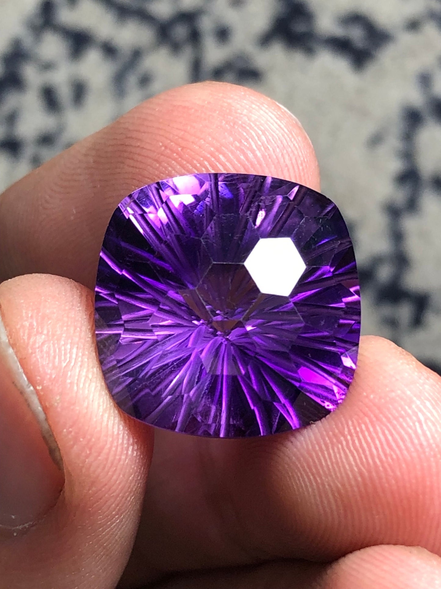 Purple amethyst fancy cut 20.40 carat