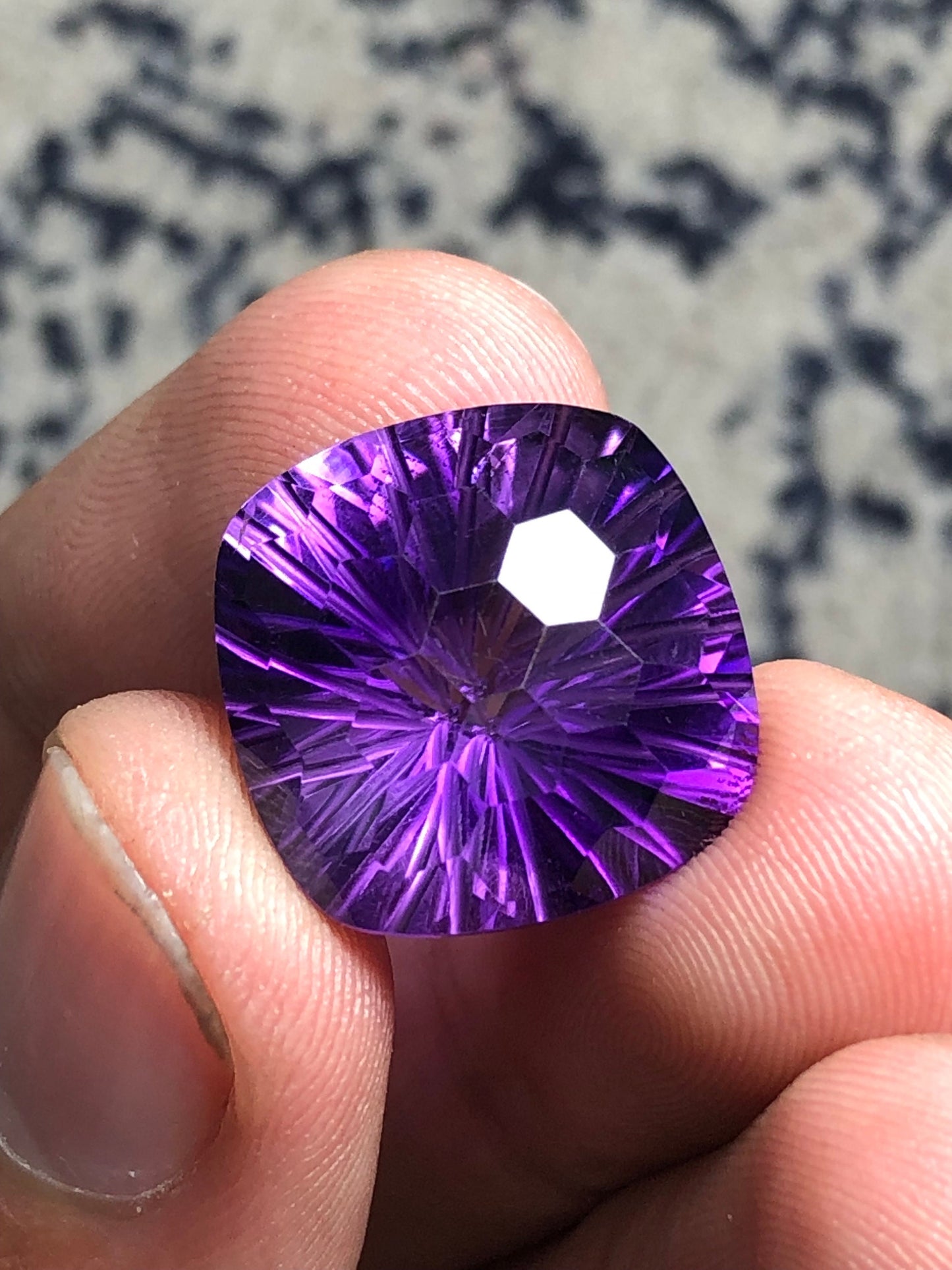 Purple amethyst fancy cut 20.40 carat