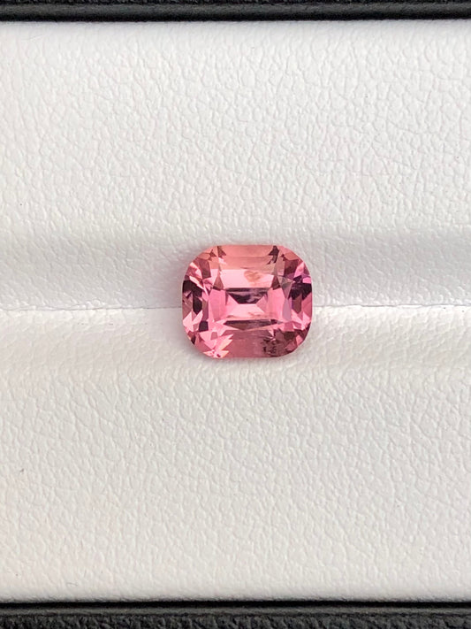 Pink tourmaline 1.85 carat cushion cut natural origin Afghanistan
