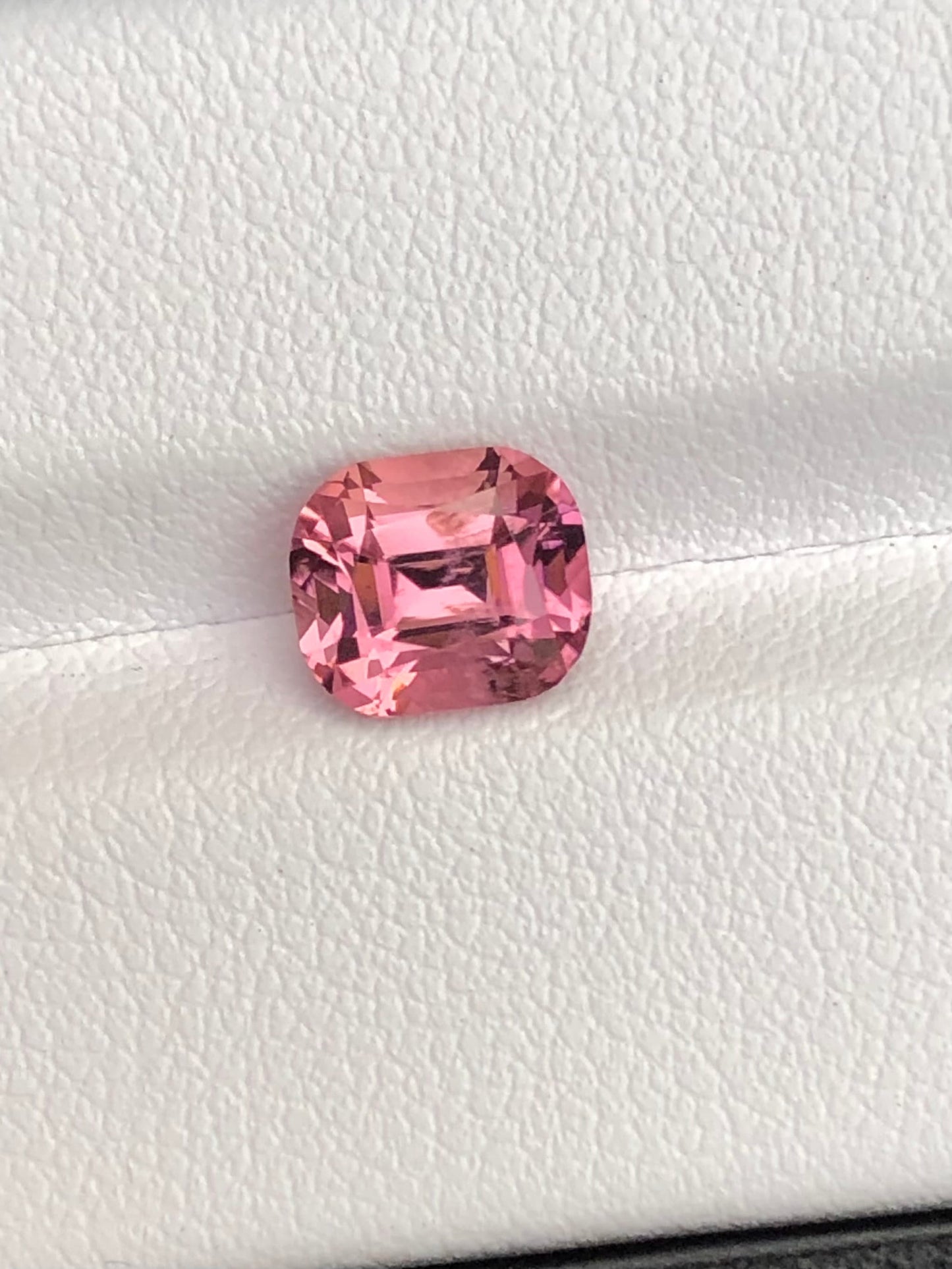 Pink tourmaline 1.85 carat cushion cut natural origin Afghanistan