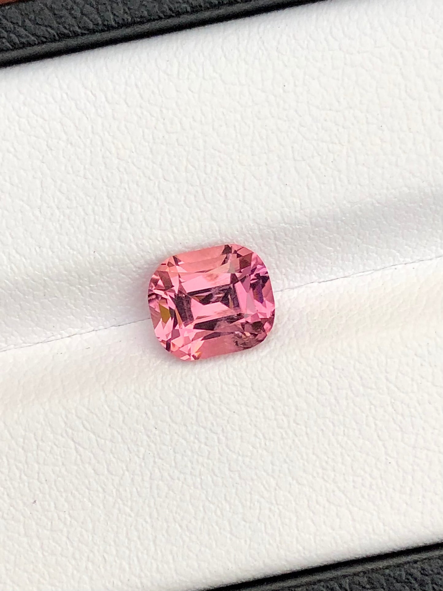 Pink tourmaline 1.85 carat cushion cut natural origin Afghanistan