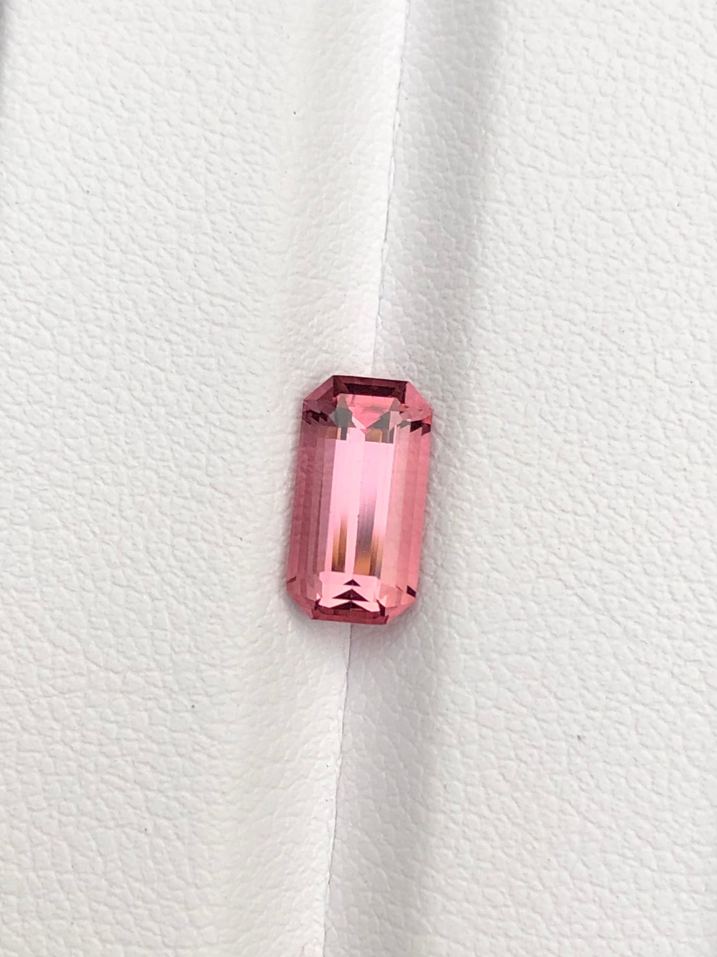 Pink tourmaline emerald cut 1.90 carat clean stone natural origin Afghanistan