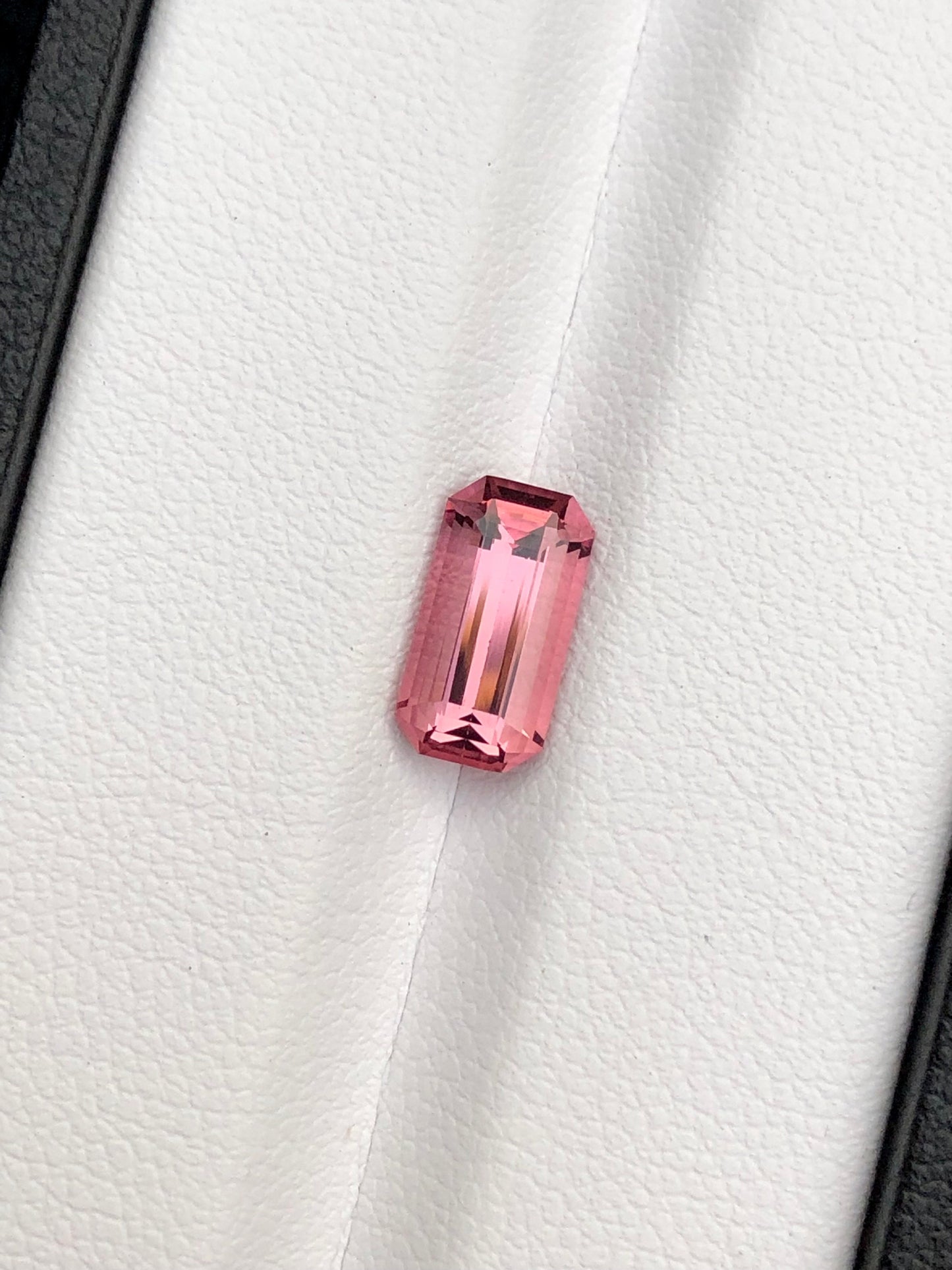 Pink tourmaline emerald cut 1.90 carat clean stone natural origin Afghanistan