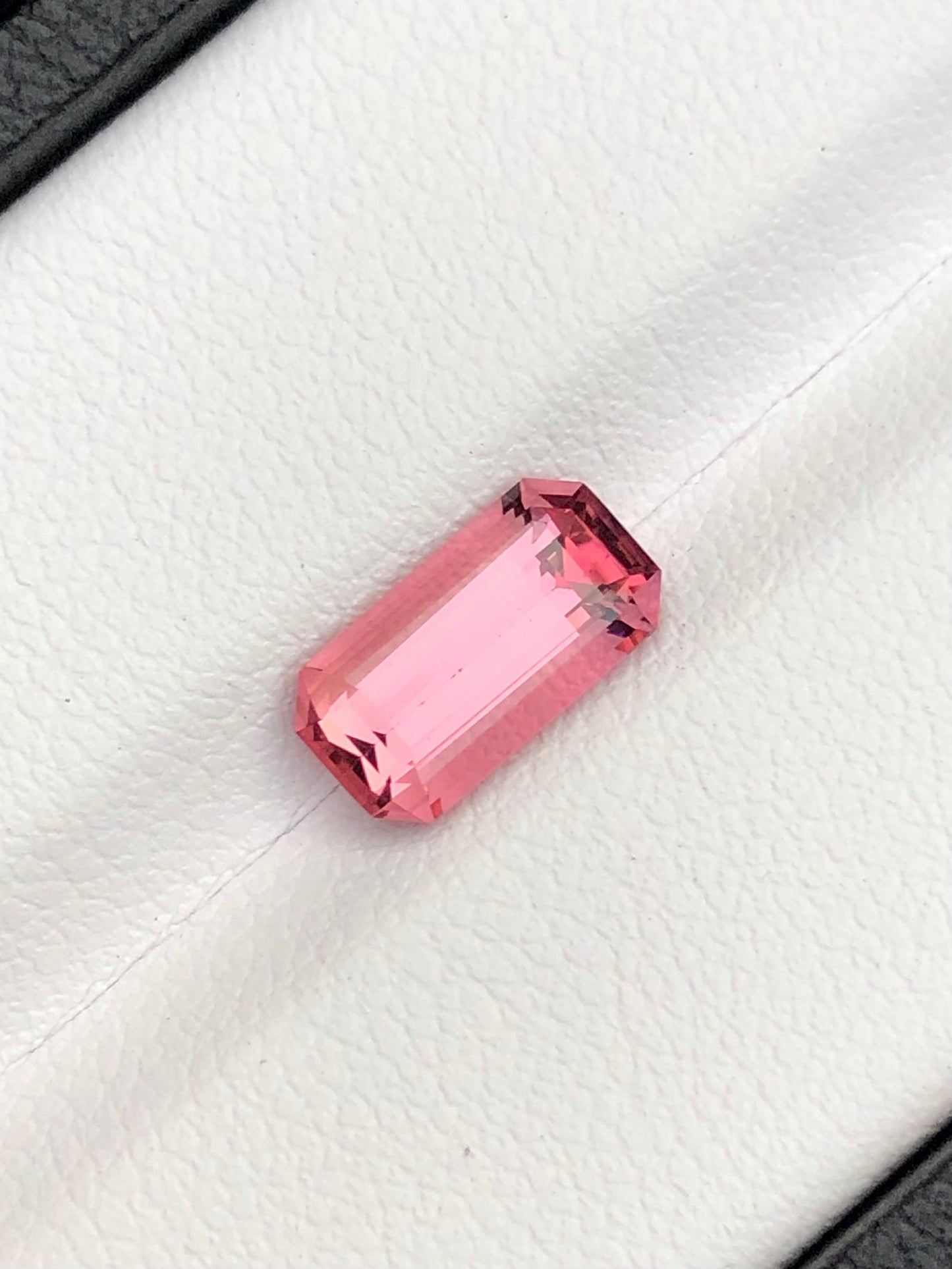 Pink tourmaline emerald cut 1.90 carat clean stone natural origin Afghanistan