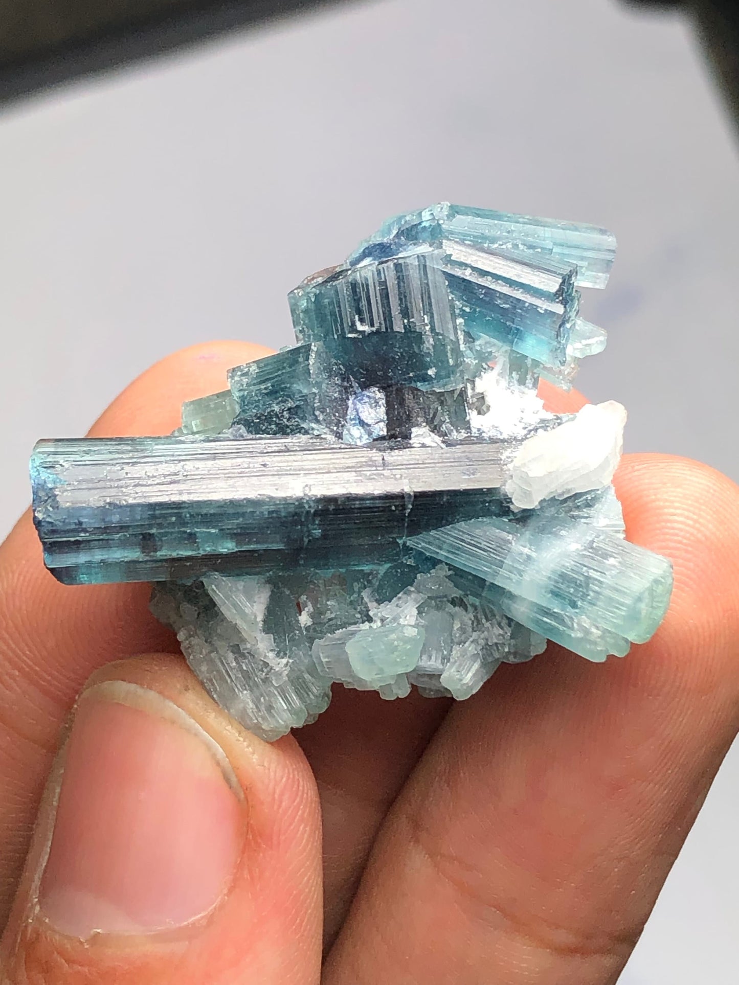 54 carat natural indicolite tourmaline bunch origin Afghanistan